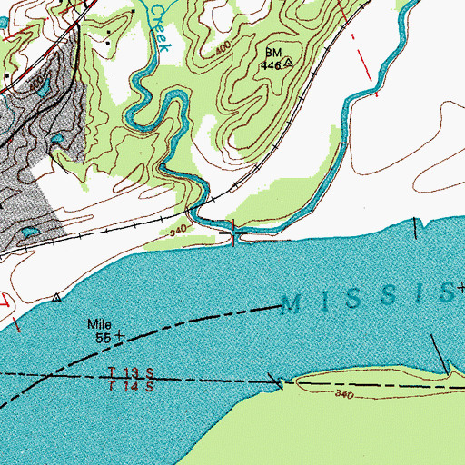 Topographic Map of Scism Creek, MO