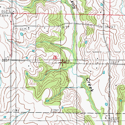 Topographic Map of Scotland School (historical), MO
