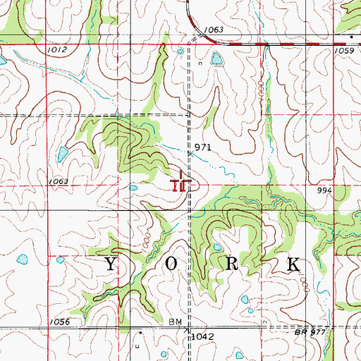 Topographic Map of Scott School (historical), MO