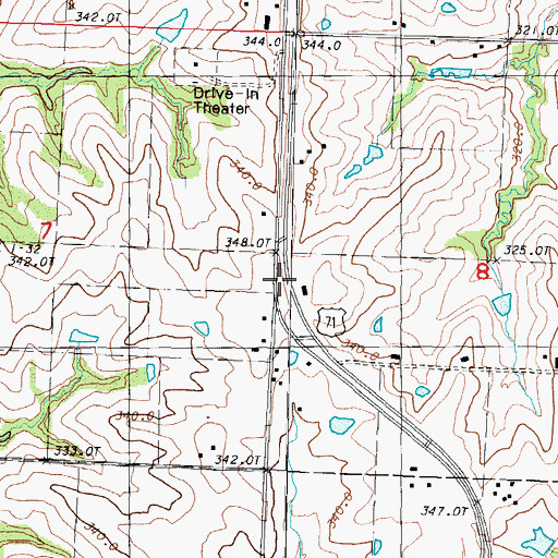 Topographic Map of Scudder School (historical), MO