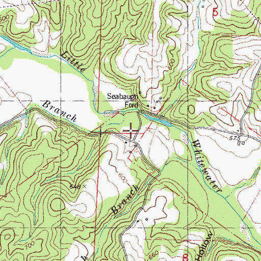 Topographic Map of Seabaugh School (historical), MO