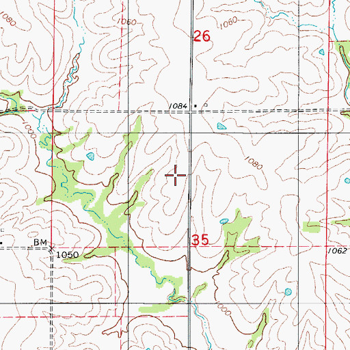 Topographic Map of Sells School (historical), MO