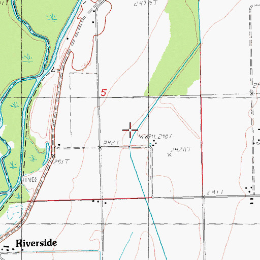 Topographic Map of Seneca Slough, MO