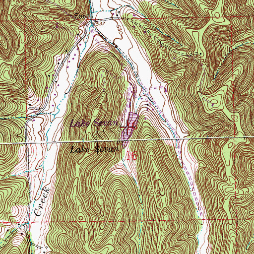 Topographic Map of Lake Sevan, MO