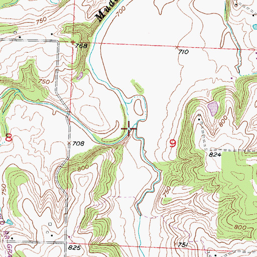 Topographic Map of Pearl River, MO