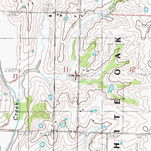 Topographic Map of Shady Grove Church, MO
