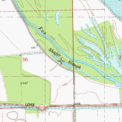 Topographic Map of Shafer Slough, MO