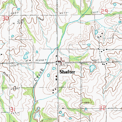 Topographic Map of Shafter, MO