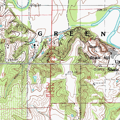 Topographic Map of Shale Hill, MO