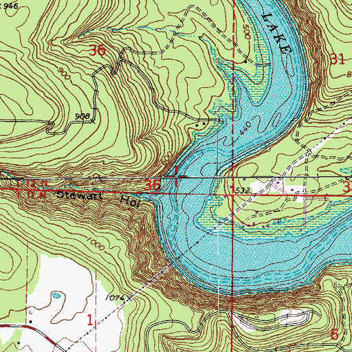 Topographic Map of Middle Fork Little Red River, AR