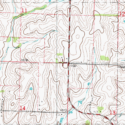 Topographic Map of Shiloh School (historical), MO