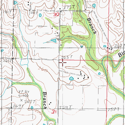 Topographic Map of Shiloh School (historical), MO