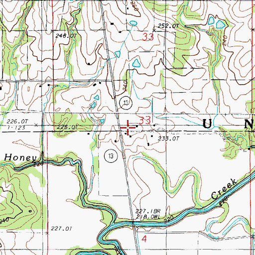 Topographic Map of Shinar School, MO