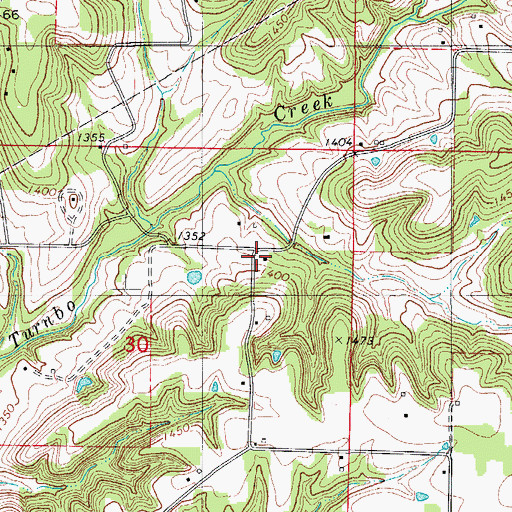 Topographic Map of Shockey School, MO