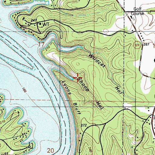 Topographic Map of Shoop Hollow, MO