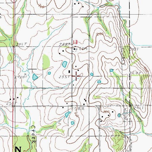 Topographic Map of Shott School (historical), MO