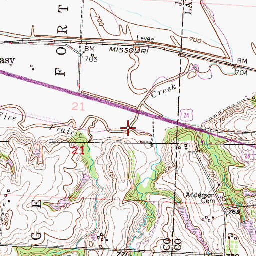Topographic Map of Shumate Branch, MO