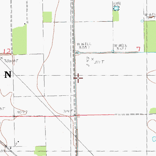 Topographic Map of Side Ditch, MO