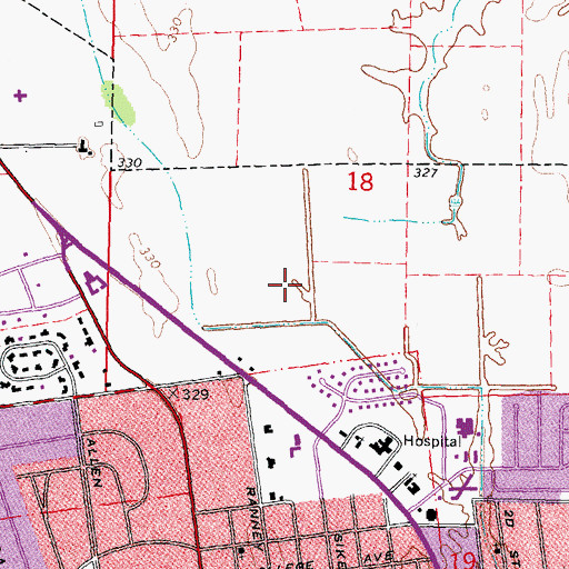 Topographic Map of Sikeston Ridge, MO