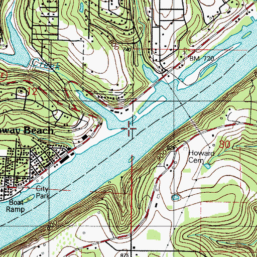 Topographic Map of Silver Creek, MO