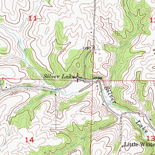 Topographic Map of Silver Lake, MO