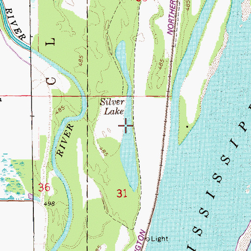 Topographic Map of Silver Lake, MO
