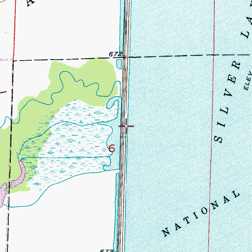 Topographic Map of Silver Lake, MO