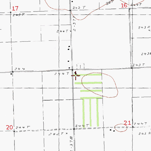 Topographic Map of Silverdale Church, MO