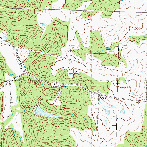 Topographic Map of Sim Layton School, MO