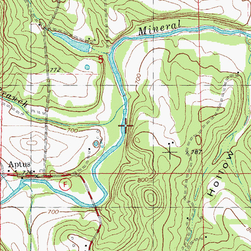 Topographic Map of Simpson Branch, MO