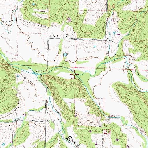 Topographic Map of Sims Branch, MO