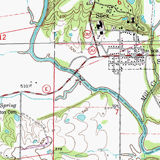 Topographic Map of Sitton Branch, MO