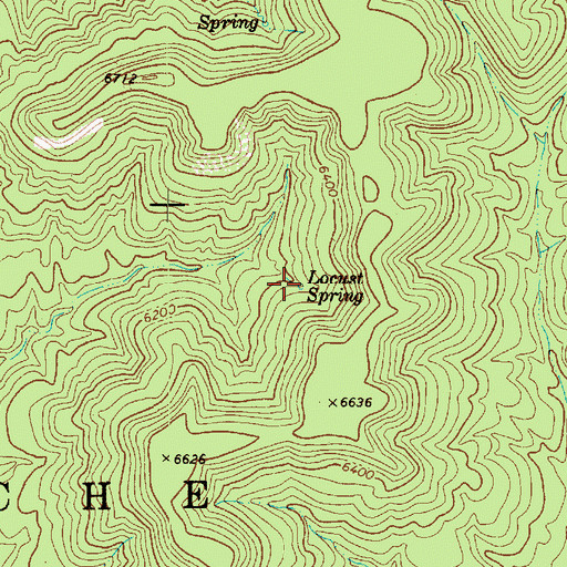 Topographic Map of Locust Spring, AZ