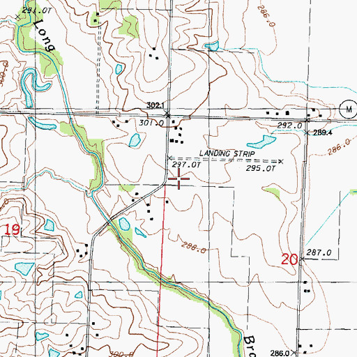 Topographic Map of Skidmore School (historical), MO