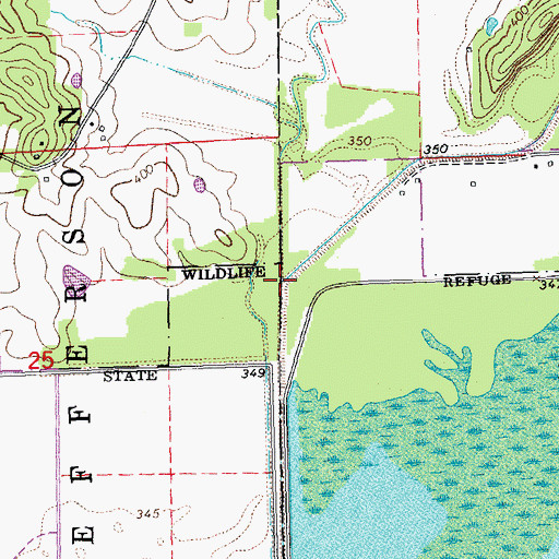 Topographic Map of Slagle Creek, MO