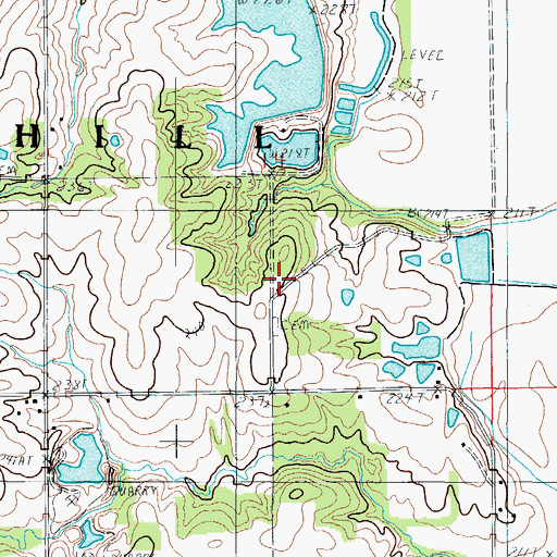 Topographic Map of Slagle School (historical), MO