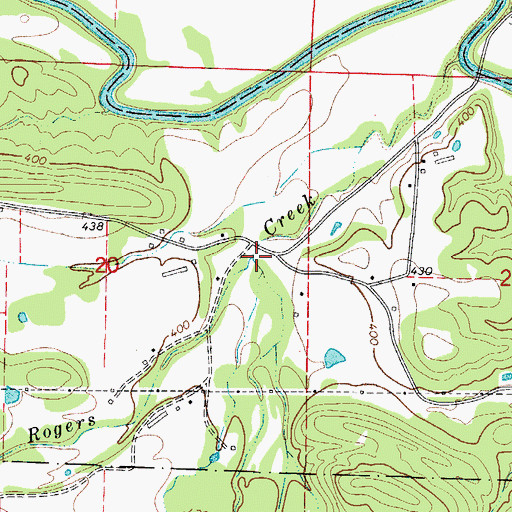 Topographic Map of Mill Creek, AR