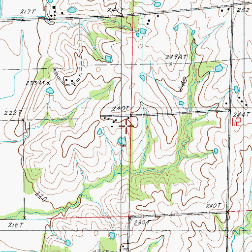 Topographic Map of Slater School, MO