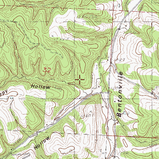 Topographic Map of Sleepy Hollow, MO