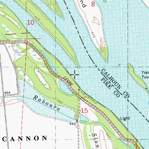 Topographic Map of Slim Chute, MO