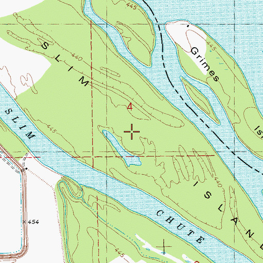Topographic Map of Slim Island, MO