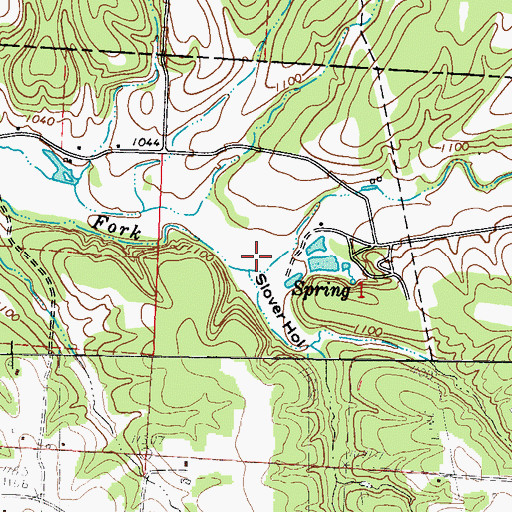 Topographic Map of Slover Hollow, MO