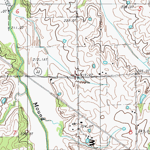 Topographic Map of Smith Campbell School (historical), MO