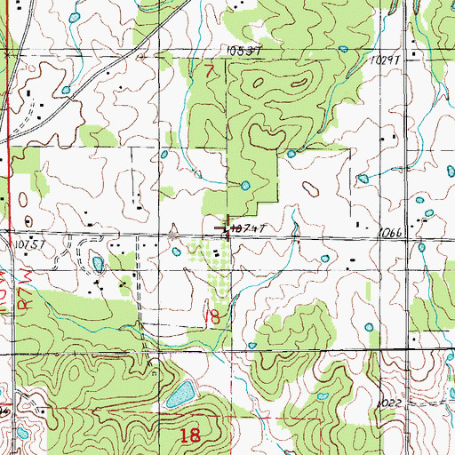 Topographic Map of Smith Chapel, MO