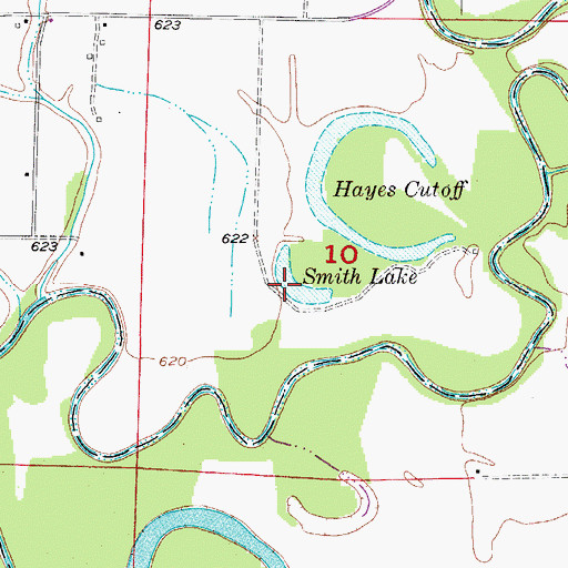 Topographic Map of Smith Lake, MO