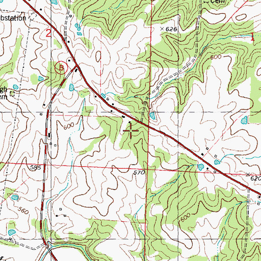 Topographic Map of Smith School, MO