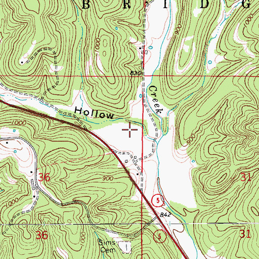 Topographic Map of Smith Spring Hollow, MO