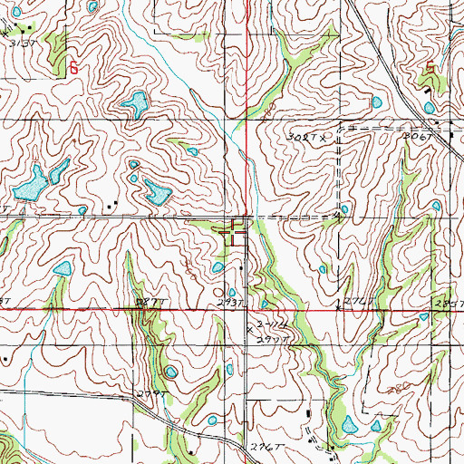 Topographic Map of Snowball School (historical), MO