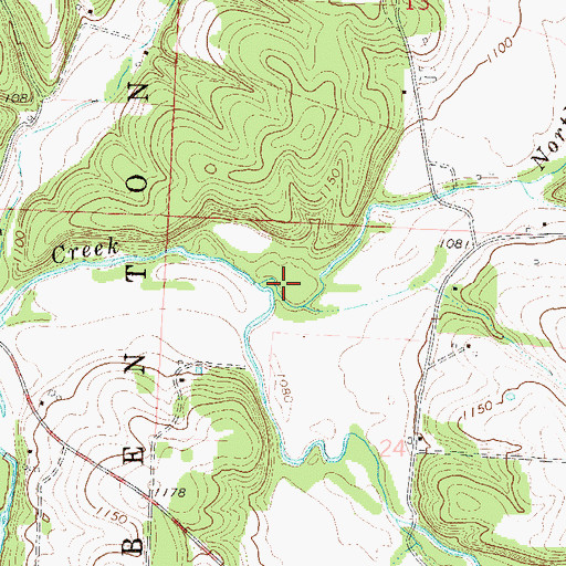 Topographic Map of South Indian Creek, MO