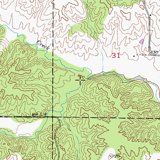 Topographic Map of South Linn Creek, MO